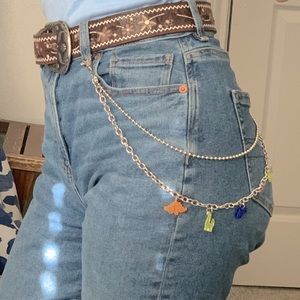 Multi colored Dino pant chain